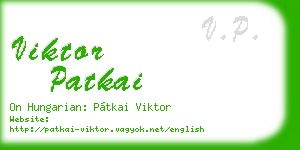 viktor patkai business card