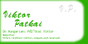 viktor patkai business card